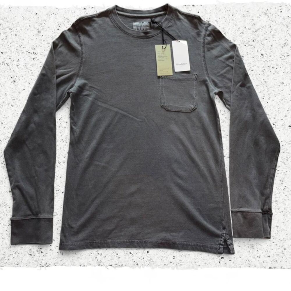 Goodfellow-co Men's Grey and Black T-shirt